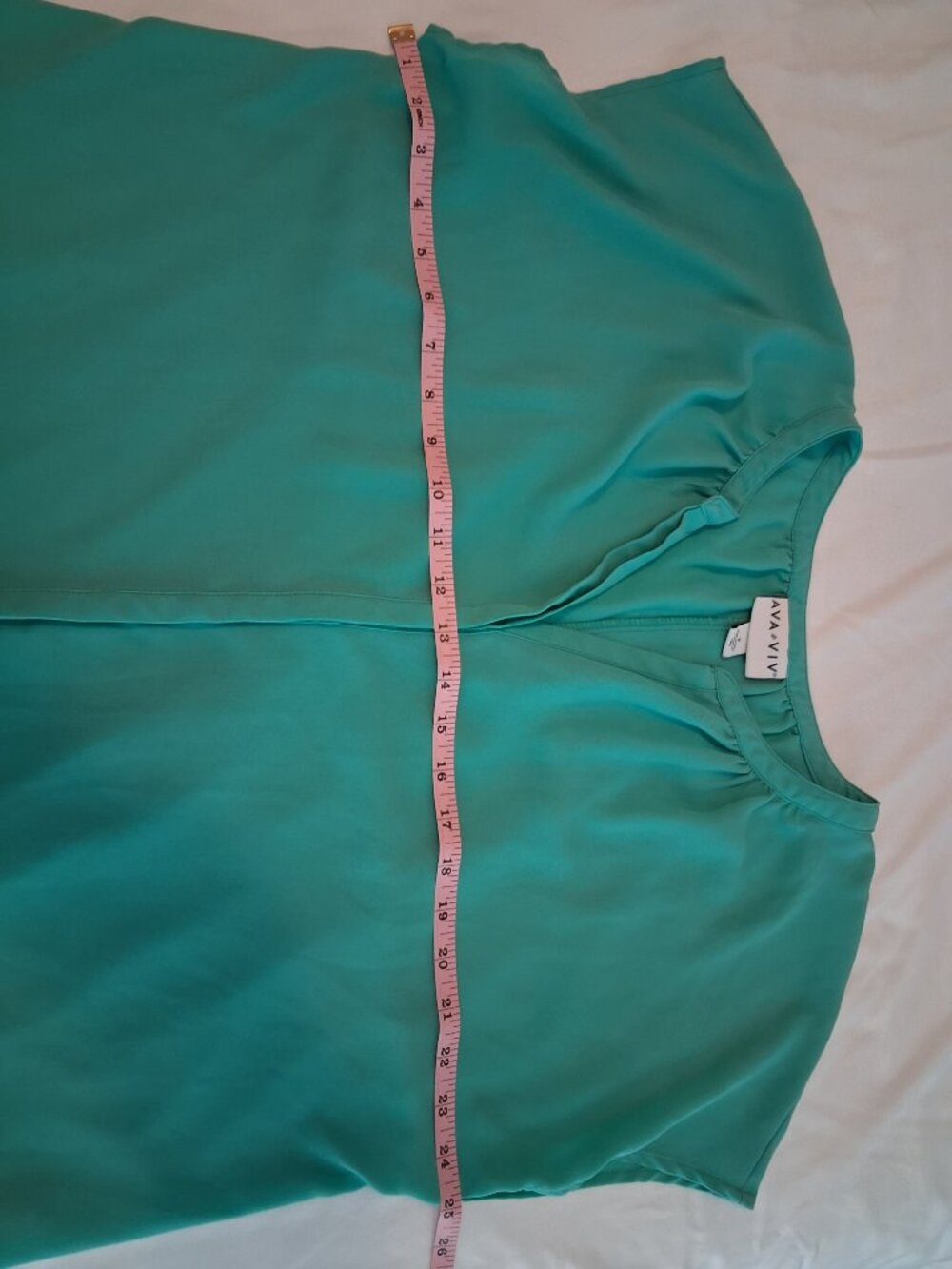 Ava & Viv Women's Casual Blouse | Size XL | Aqua - Picture 5 of 6